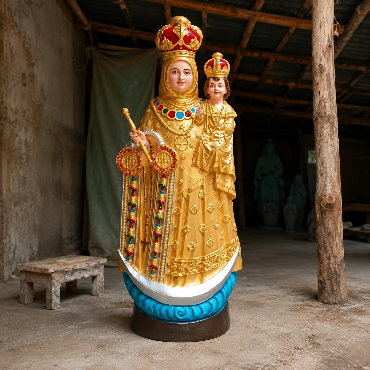 Our Lady of Mount Carmel with Child Jesus Statue