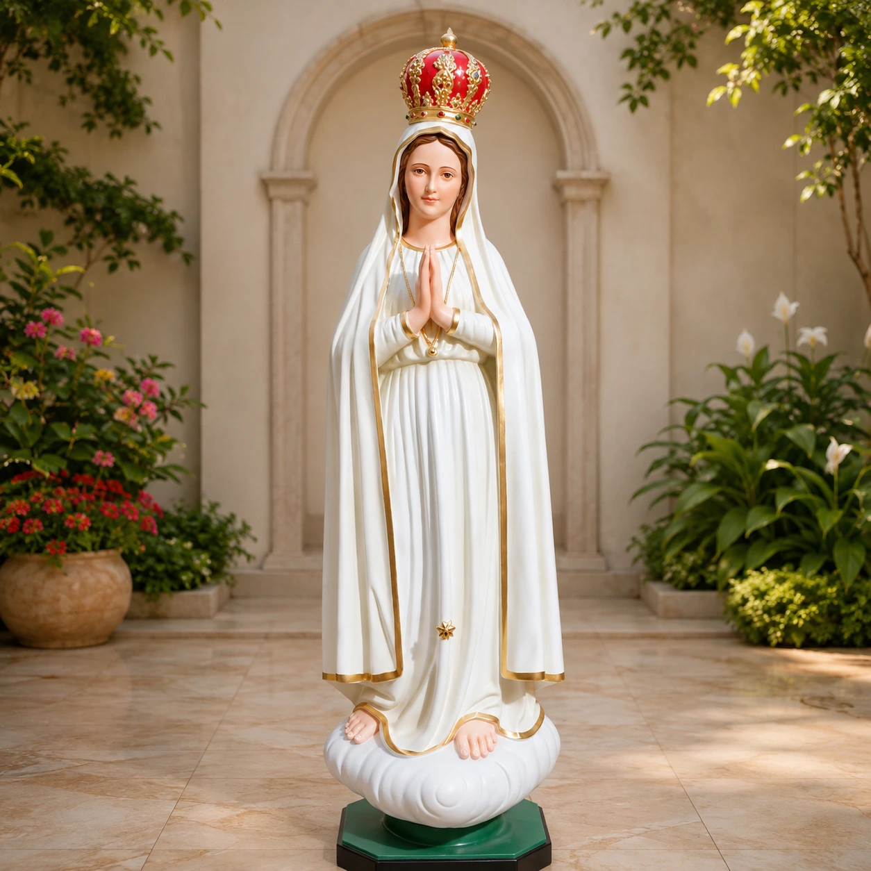 Our Lady of Fatima Statue / Mother Mary Prayer Statue
