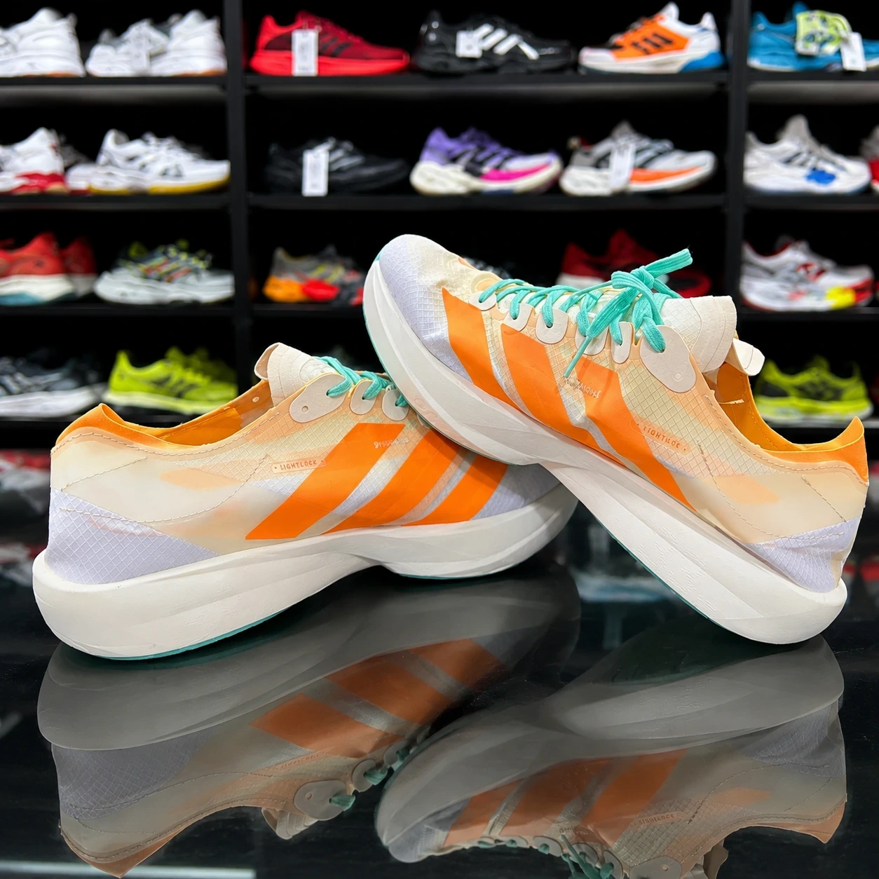 Orange White Sports Shoes