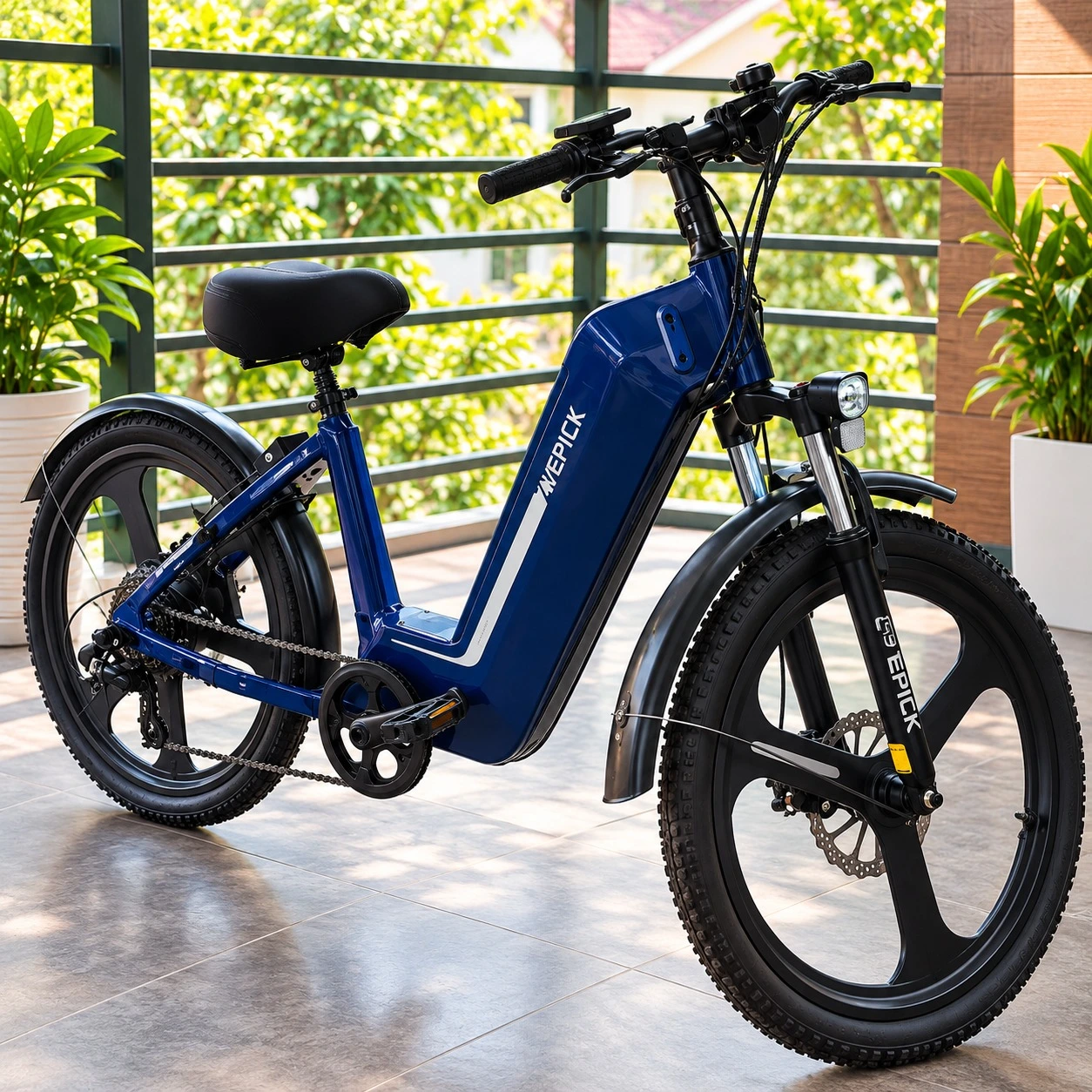 Epic Blue Fat Tyre Electric Cycle