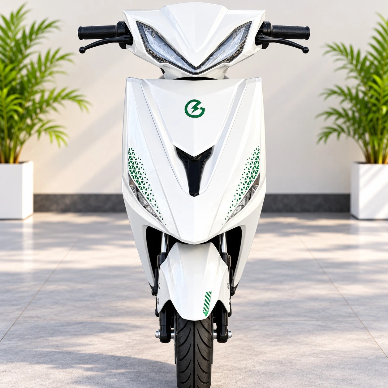 White Eco Electric Scooter