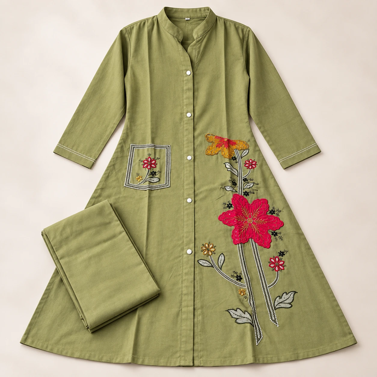 Straight cut kurti with Plazo
