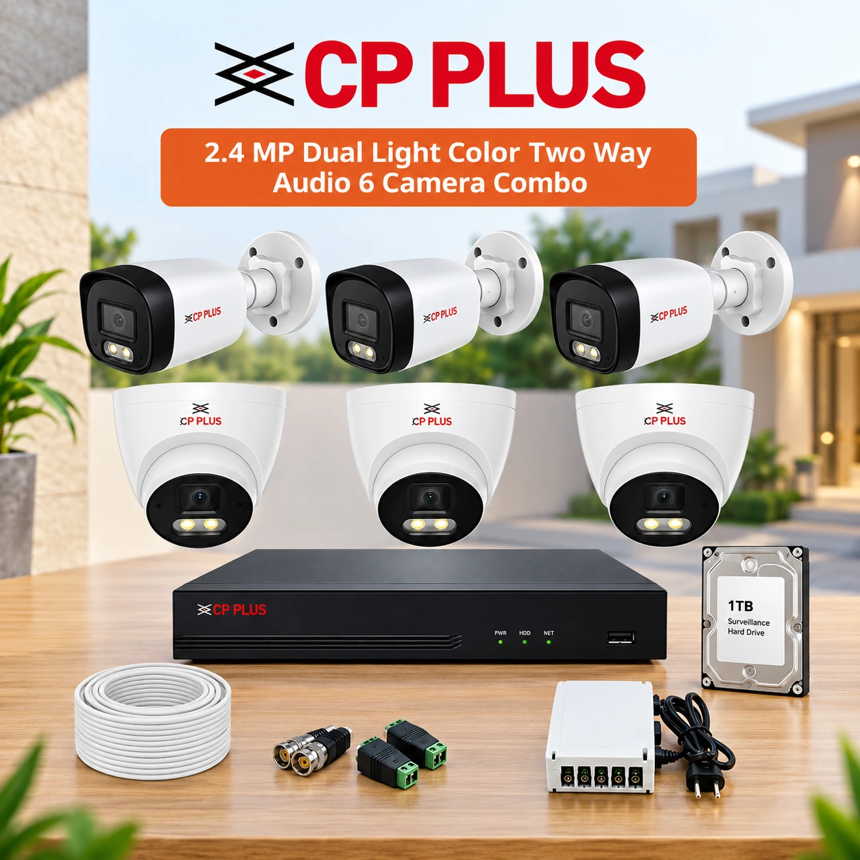 CP PLUS 6 Camera Security Surveillance Kit