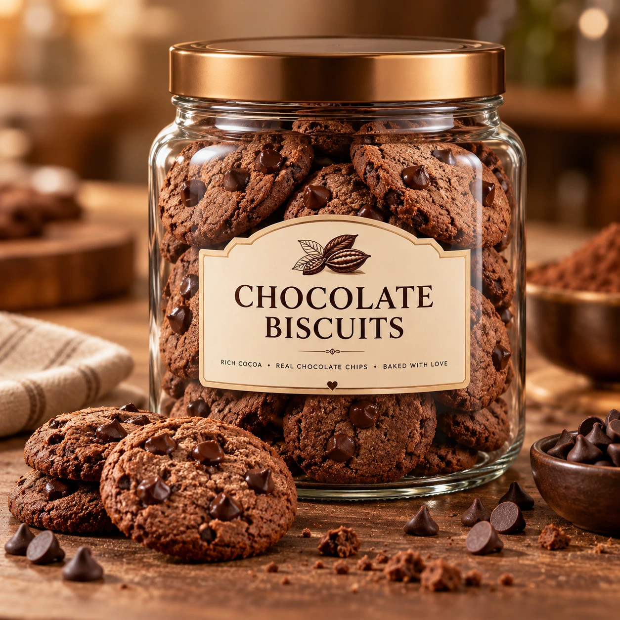 Chocolate Biscuits Jar