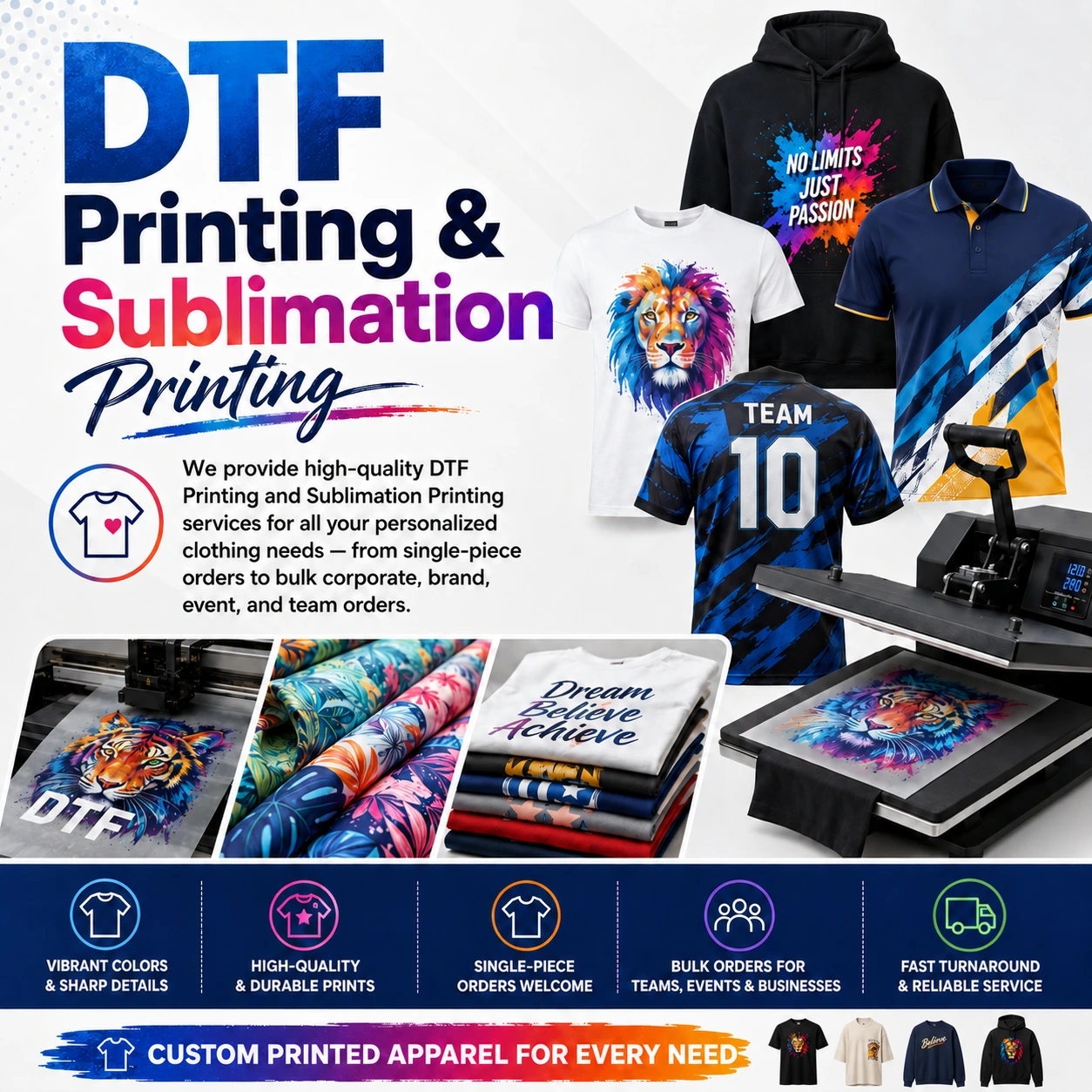 DTF Printing and Sublimation Printing