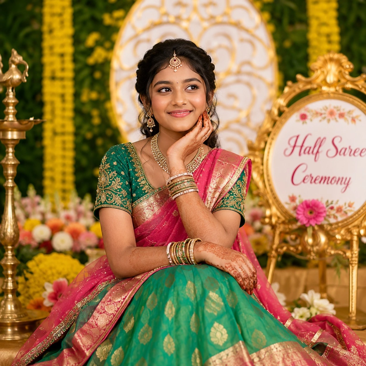 Half Saree Ceremony Photography