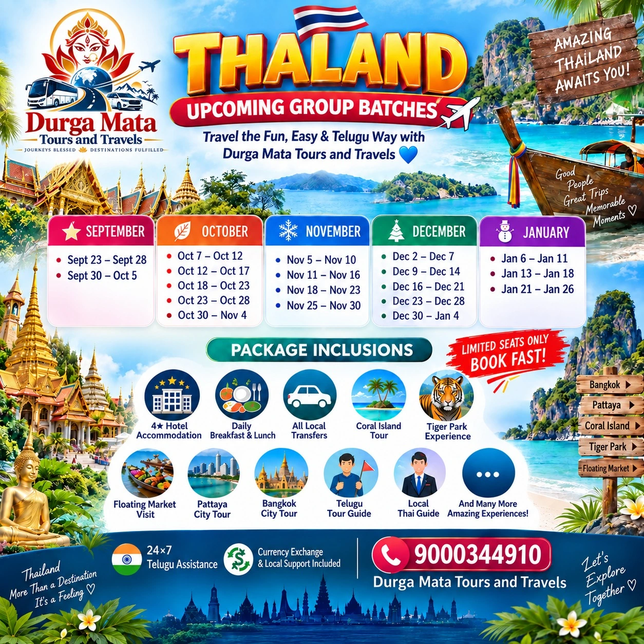 Thailand Upcoming Group Tour Batches - Bangkok and Pattaya