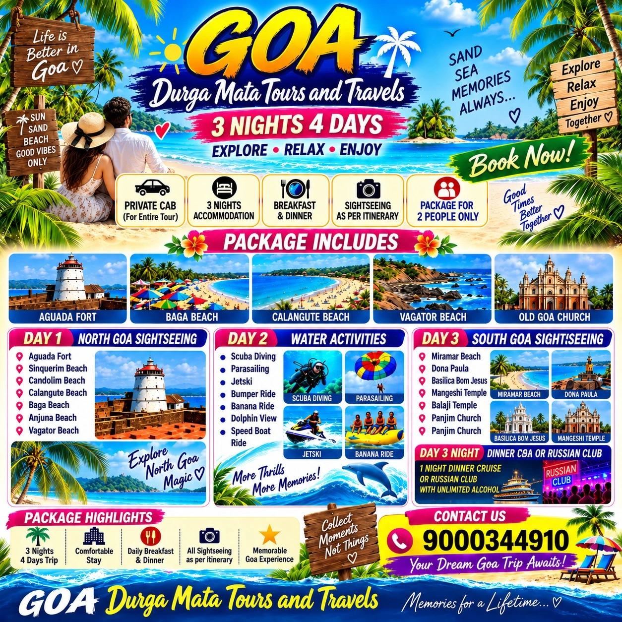 Goa 3 Nights 4 Days Couple Tour Package
