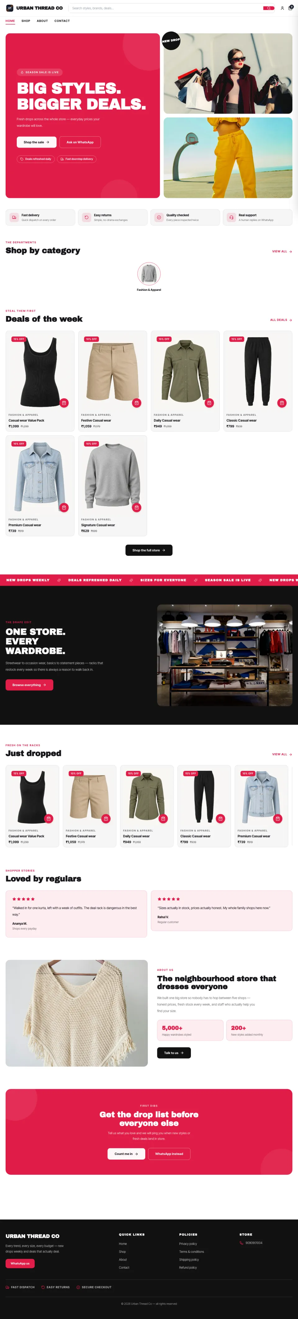 Fashion · Drape full website preview