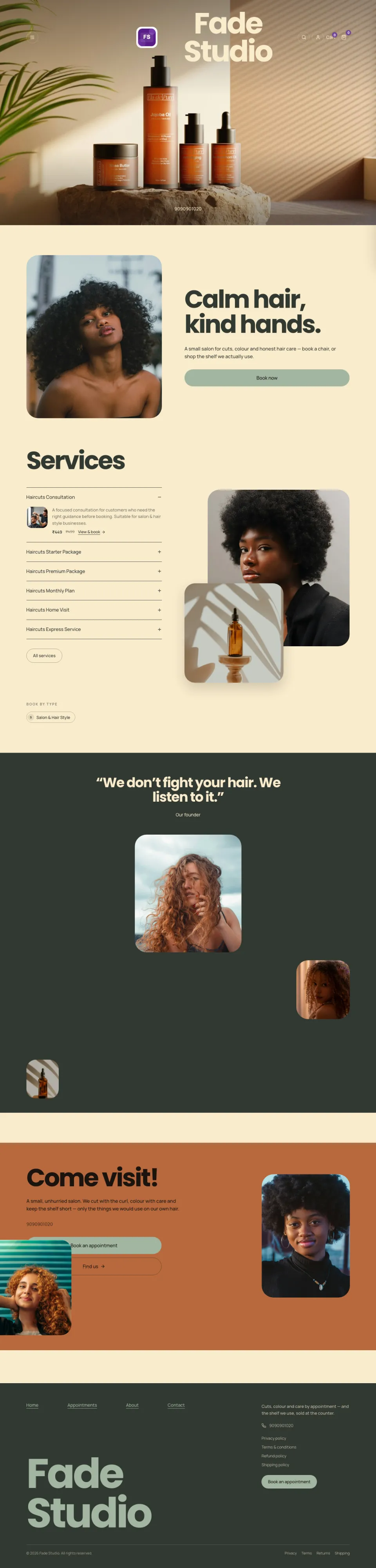 Salon · Dune full website preview