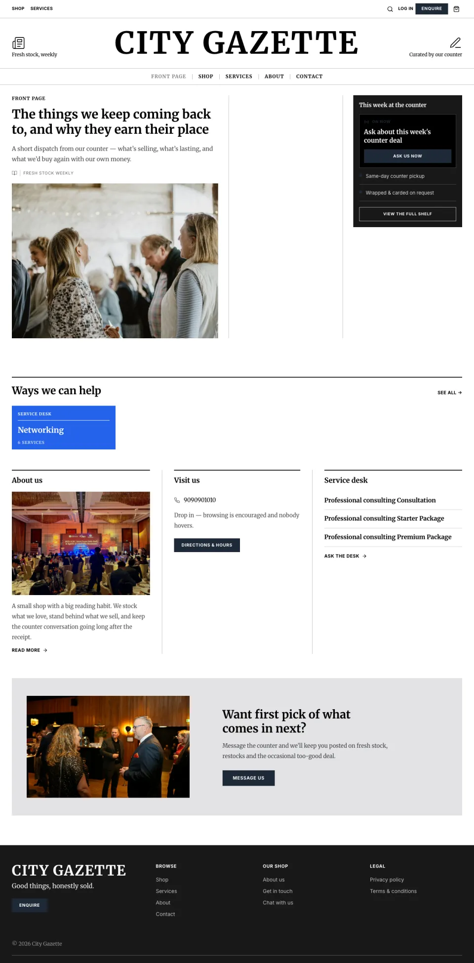 News · Gazette full website preview