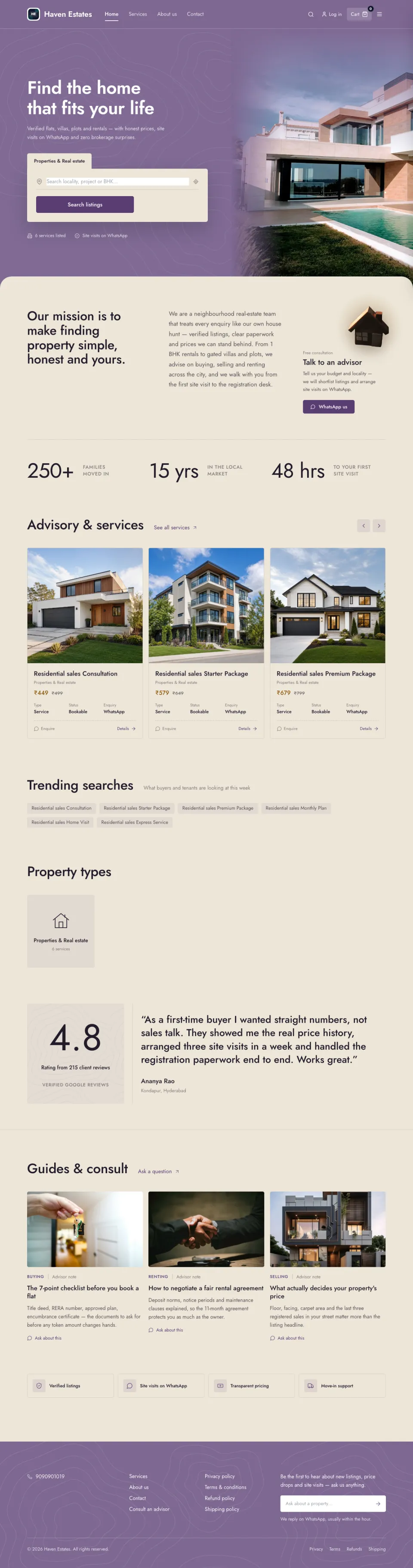 Realty · Keystone full website preview
