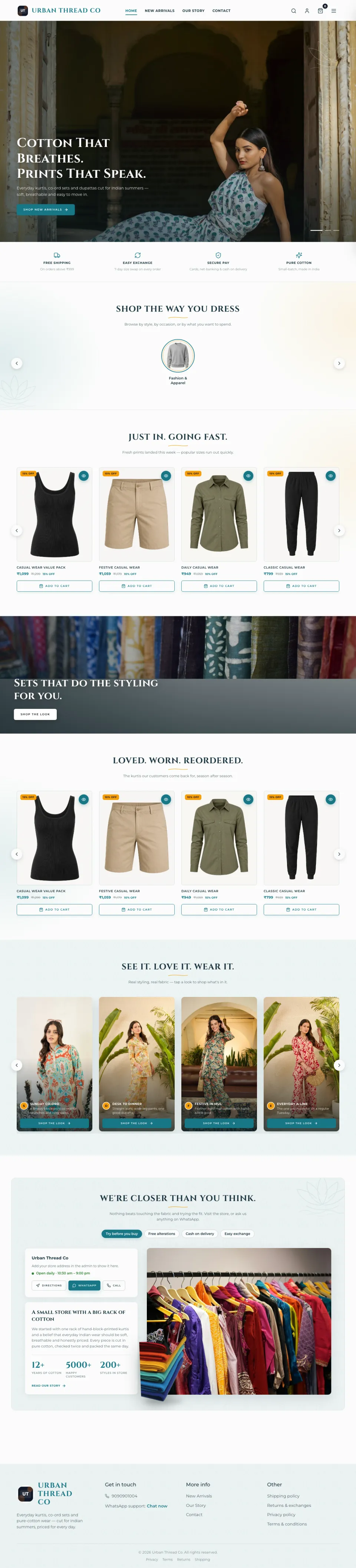 Fashion · Lotus full website preview