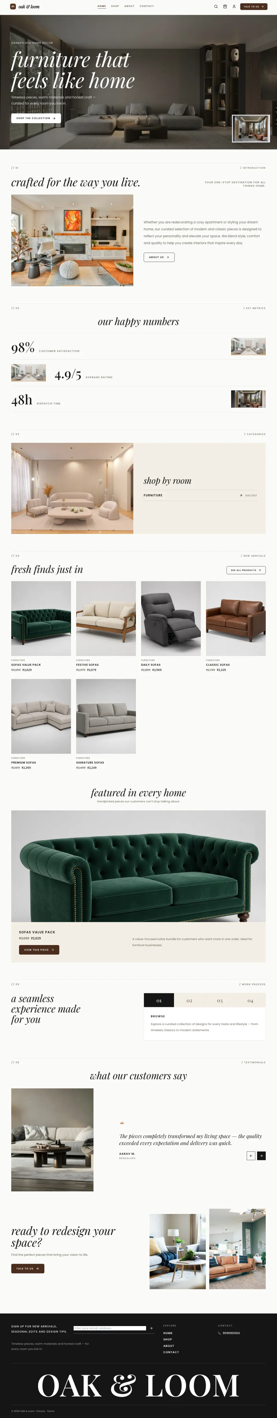 Furniture · Timber full website preview