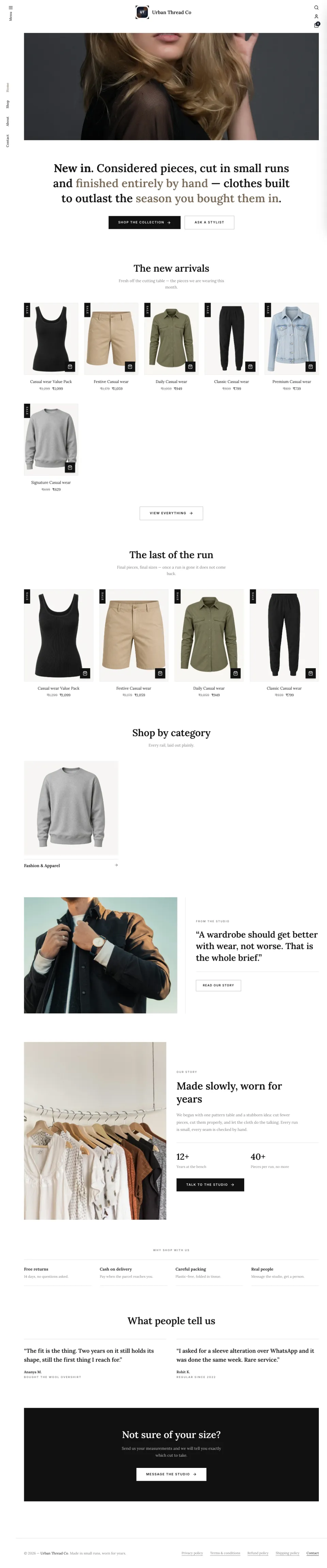 Fashion · Marlow full website preview