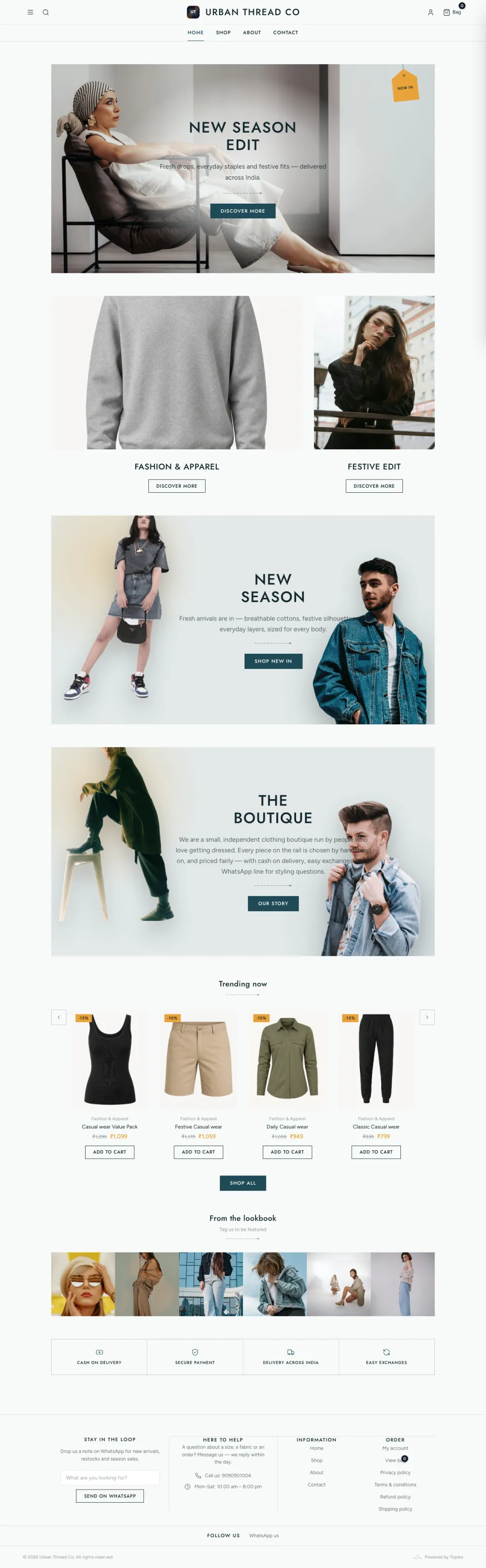 Fashion · Muse full website preview