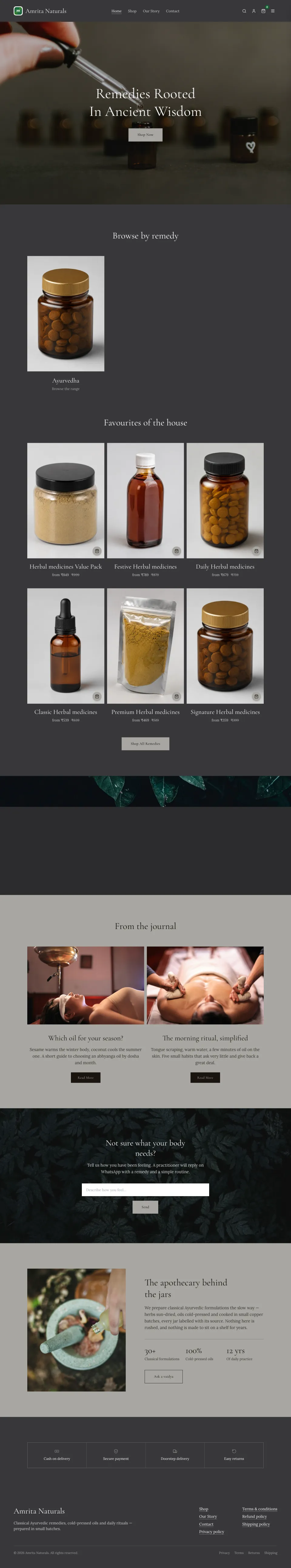 Ayurveda · Neem full website preview