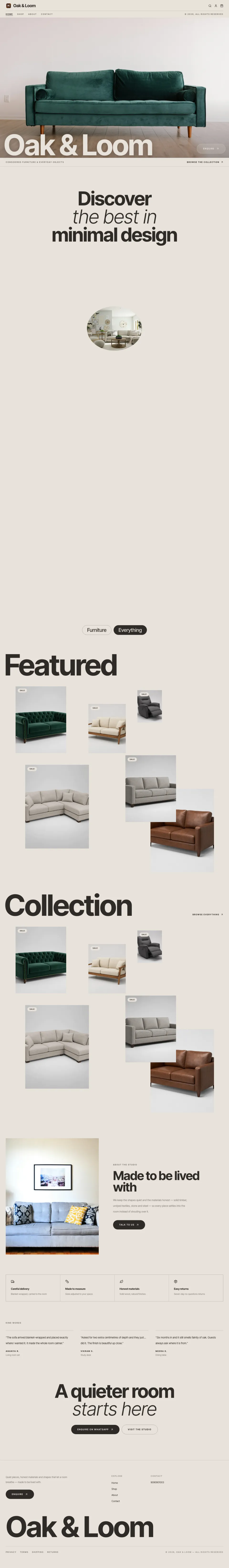 Furniture · Nord full website preview