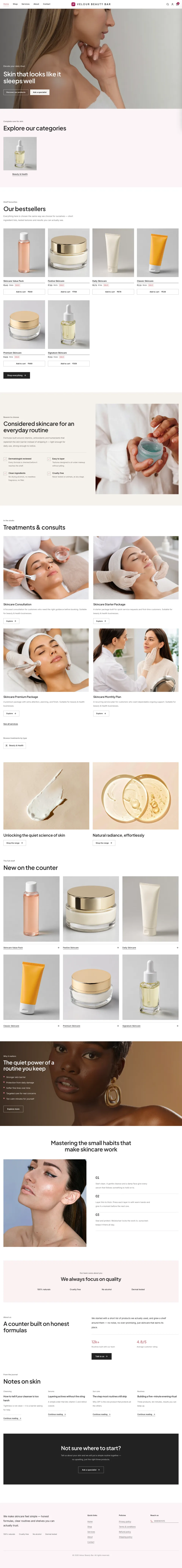 Cosmetics · Sheen full website preview