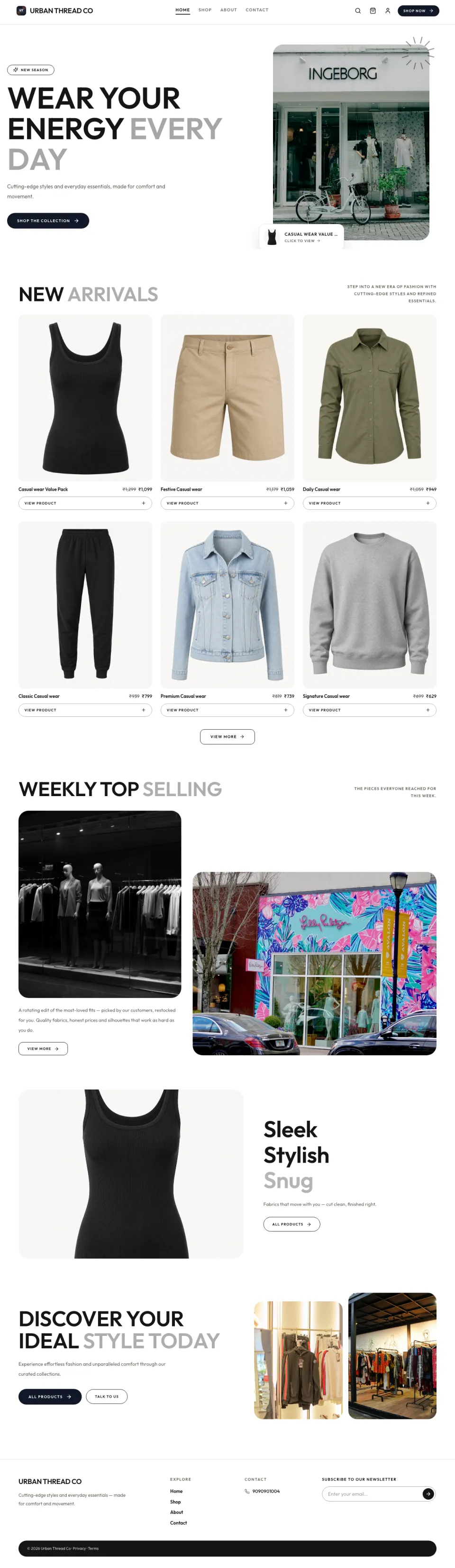 Fashion · Tempo full website preview