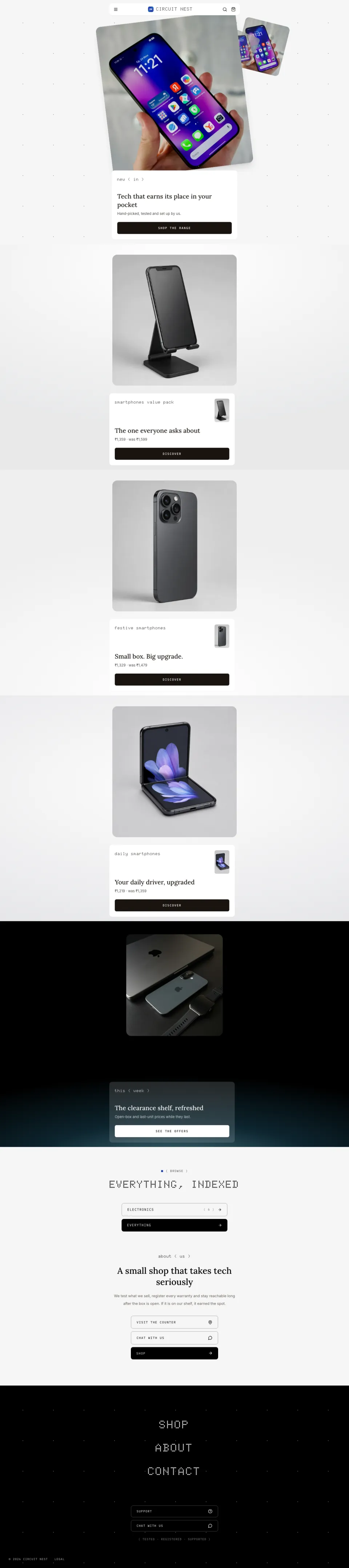 Electronics · Volt full website preview