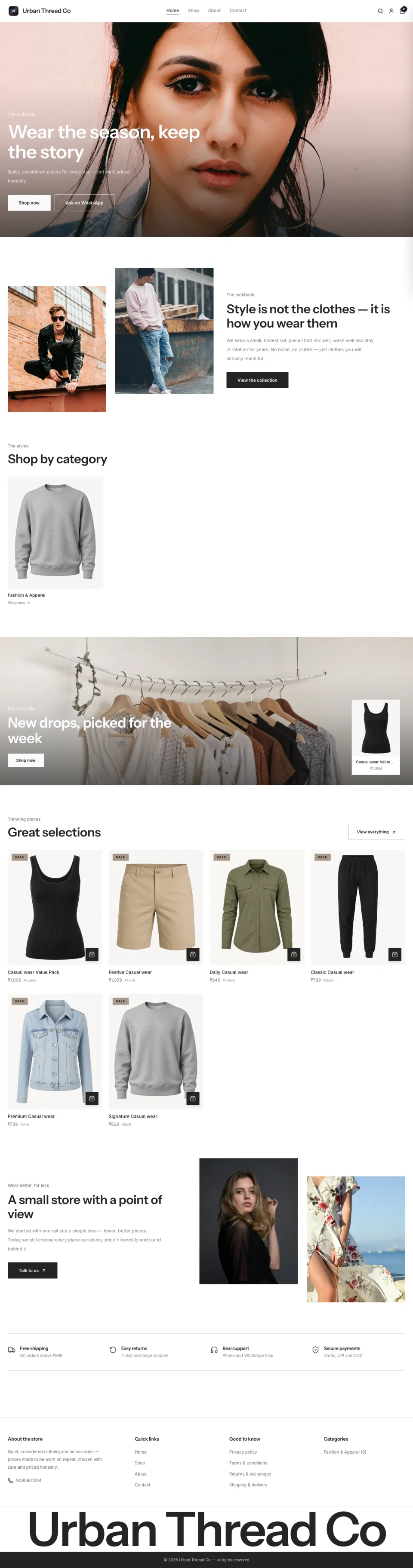 Fashion · Weave full website preview