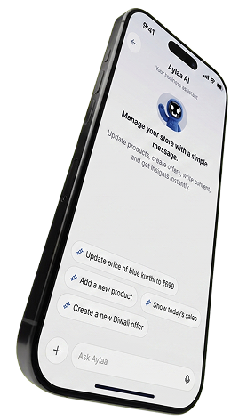 Aylaa AI assistant mobile interface