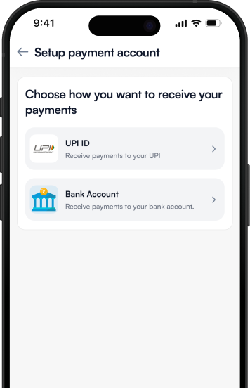 Accept payments with ease. mobile preview